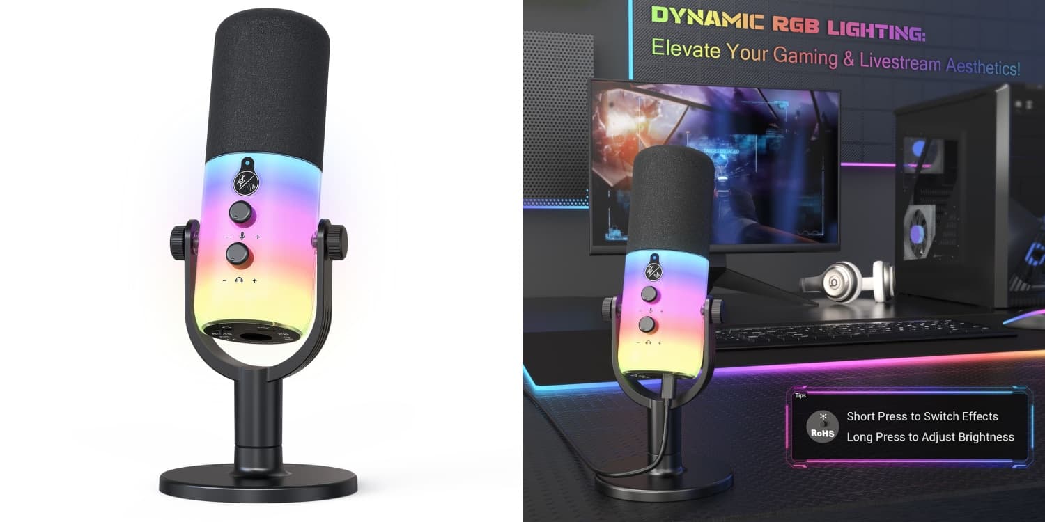 Low-Latency USB-XLR Dynamic Microphone for Recording