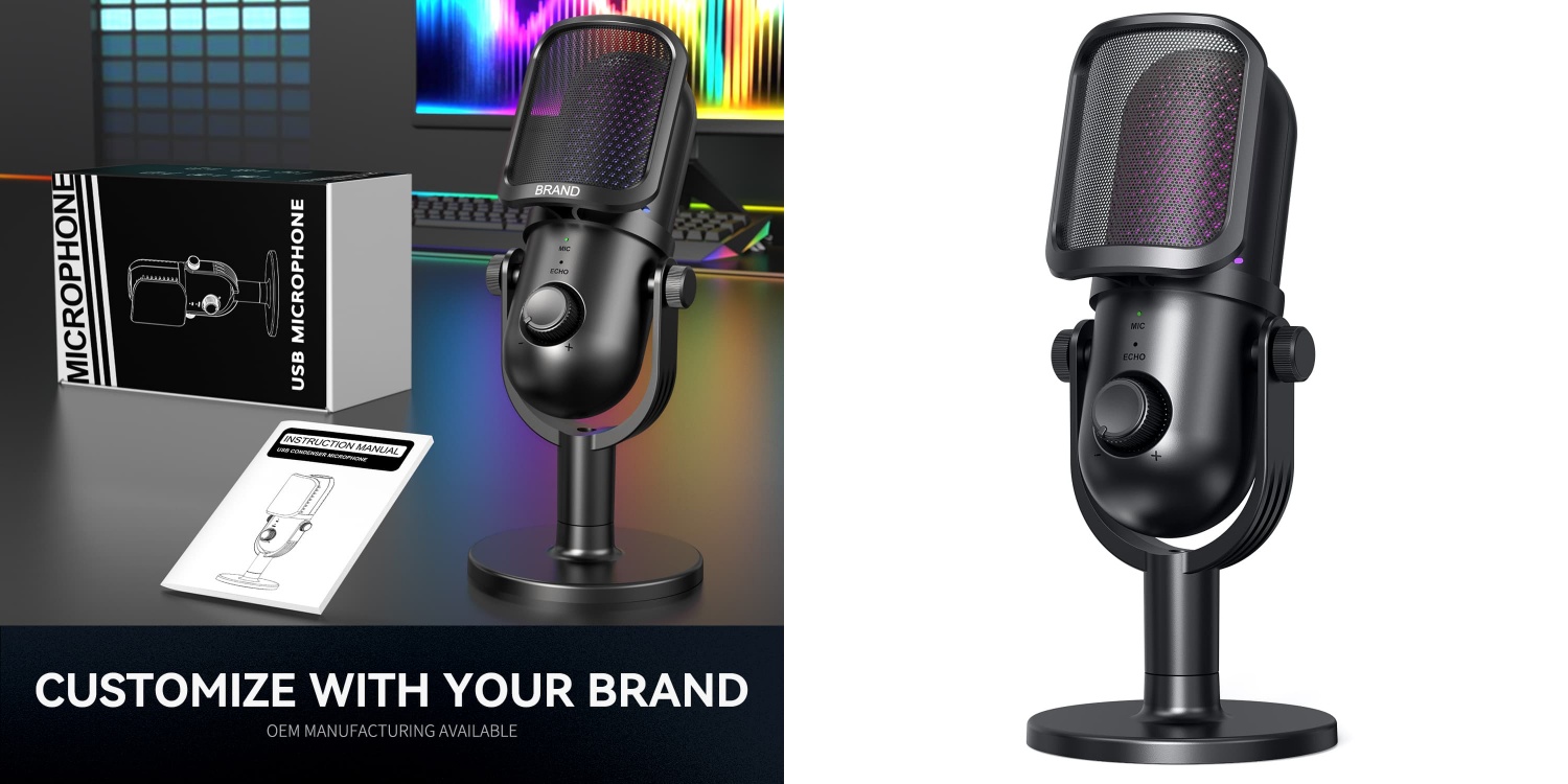 RGB-Lit USB-XLR Dynamic Microphone for Streaming