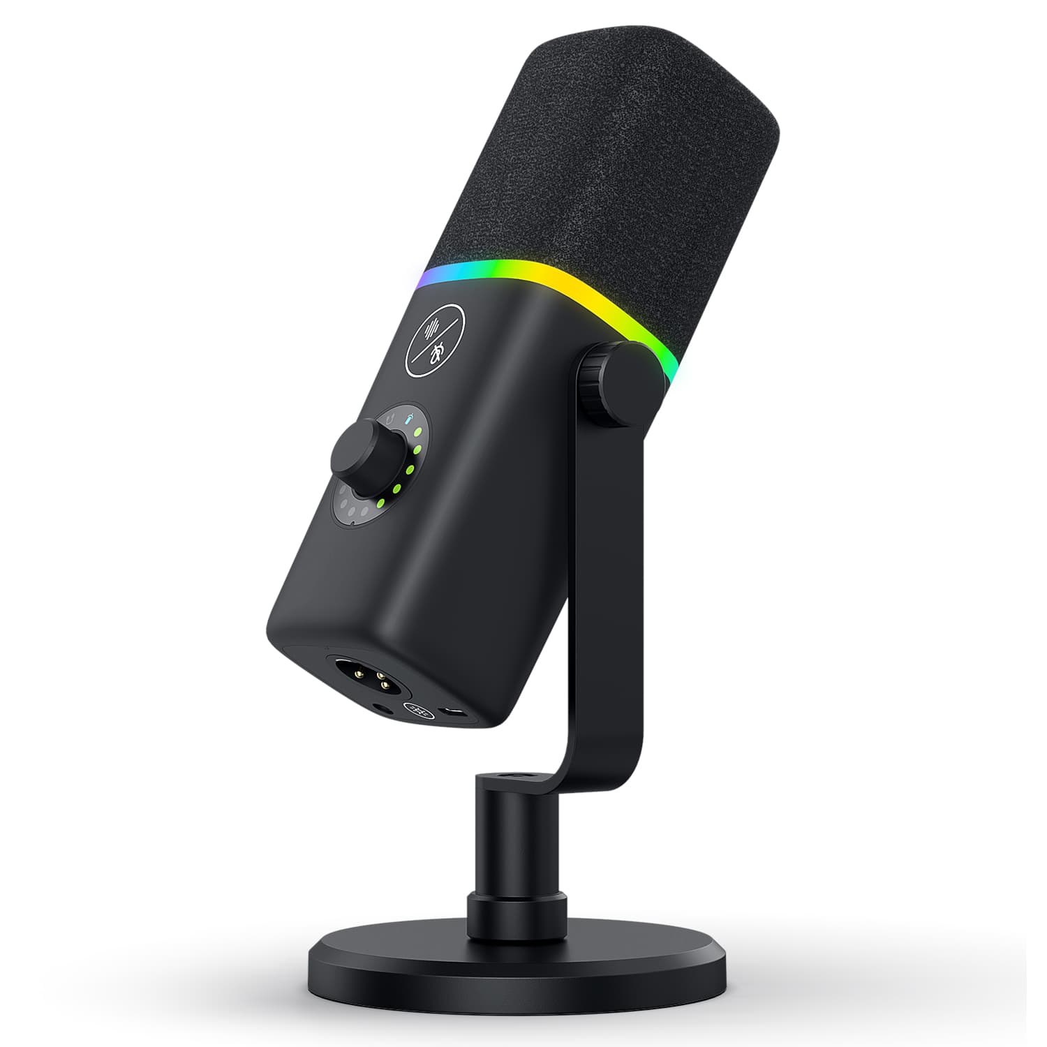 Plug-and-Play USB RGB Dynamic Microphone