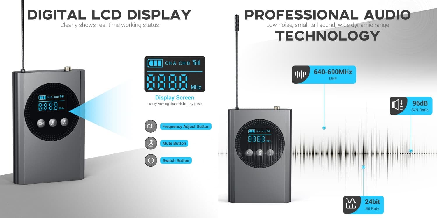 ZTW224-2 UHF Handheld Wireless Microphone
