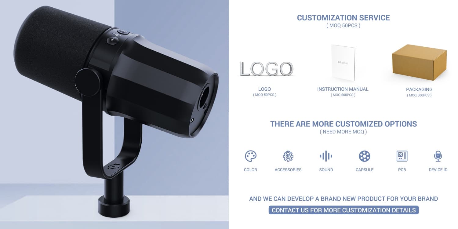 USB-XLR RGB Microphone for Gaming